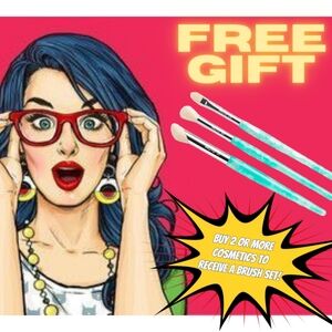⁉️FREE GIFT🎁 w/ cosmetics purchase! MOTD Seas the Day Makeup Brush Set